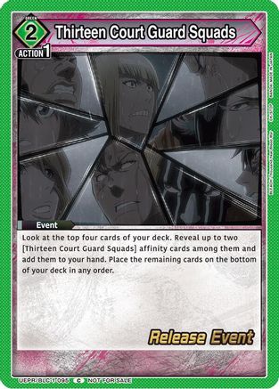 Image of Thirteen Court Guard Squads (UEPR/BLC-1-095) - UE01BT BLEACH ThousandYear Blood War Release Event Cards