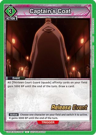 Image of Captain's Coat (UEPR/BLC-1-097) - UE01BT BLEACH ThousandYear Blood War Release Event Cards