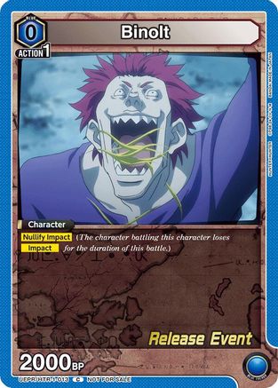 Image of Binolt (UEPR/HTR-1-013) - UE02BT HUNTER X HUNTER Release Event Cards