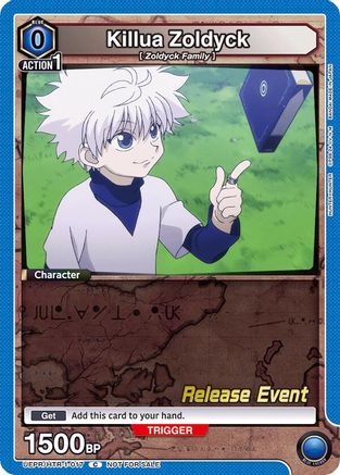 Image of Killua Zoldyck (017) (UEPR/HTR-1-017) - UE02BT HUNTER X HUNTER Release Event Cards