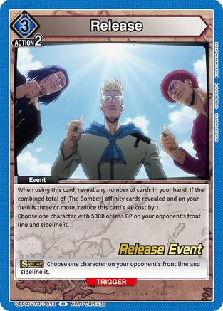 Image of Release (UEPR/HTR-1-033) - UE02BT HUNTER X HUNTER Release Event Cards