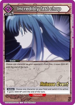 Image of Incredibly fast chop (UEPR/HTR-1-063) - UE02BT HUNTER X HUNTER Release Event Cards