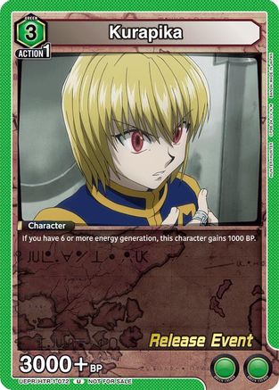 Image of Kurapika (072) (UEPR/HTR-1-072) - UE02BT HUNTER X HUNTER Release Event Cards