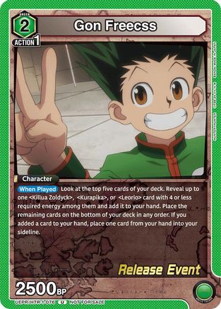 Image of Gon Freecss (076) (UEPR/HTR-1-076) - UE02BT HUNTER X HUNTER Release Event Cards