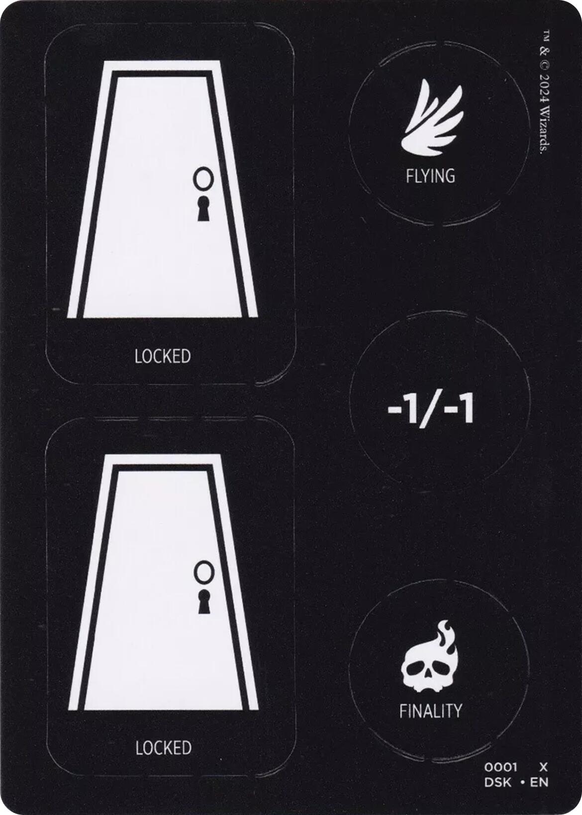 Image of Punch Card Token (1 // 2) [Duskmourn: House of Horror Tokens]
