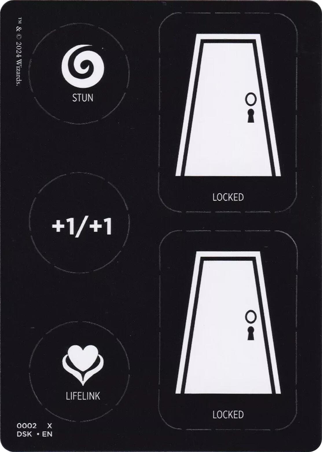 Image of Punch Card Token (1 // 2) [Duskmourn: House of Horror Tokens]