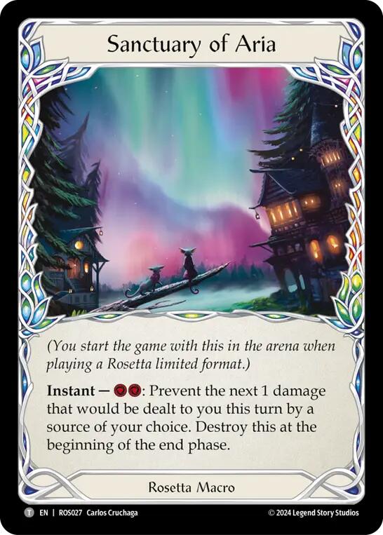 Image of Sanctuary of Aria // Verdance, Thorn of the Rose (Bottom center) [ROSPZL17] (Rosetta)