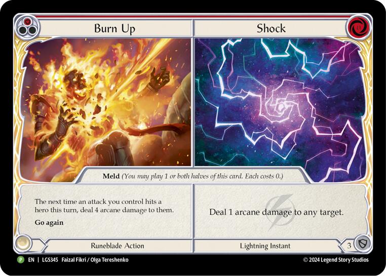 Image of Burn Up // Shock [LGS345] (Promo)  Cold Foil