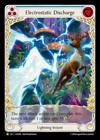 Electostatic Discharge (Blue) (Extended Art) [LGS349] (Promo)  Rainbow Foil