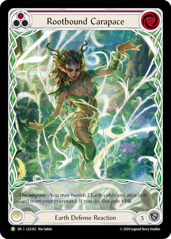 Image of Rootbound Carapace (Red) (Extended Art) [LGS352] (Promo)  Rainbow Foil