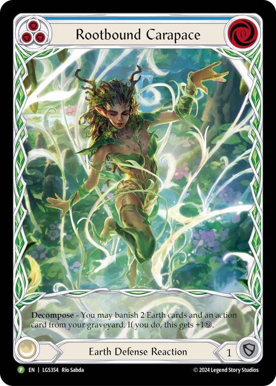 Image of Rootbound Carapace (Blue) (Extended Art) [LGS354] (Promo)  Rainbow Foil