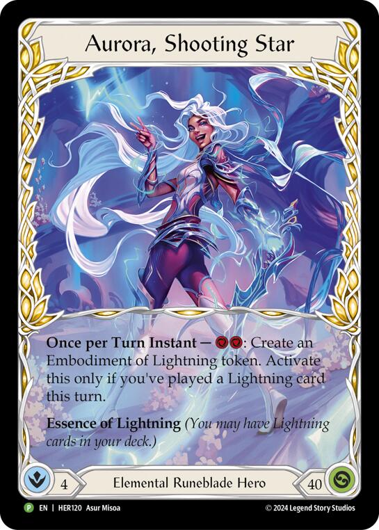 Image of Aurora, Shooting Star [HER120] (Promo)  Rainbow Foil