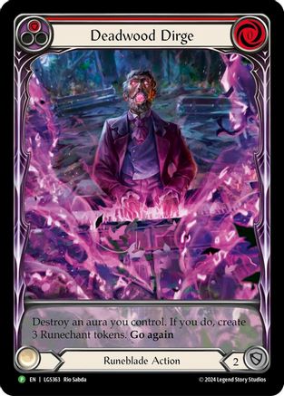 Image of Deadwood Dirge (Red) (Extended Art) [LGS363] (Promo)  Rainbow Foil
