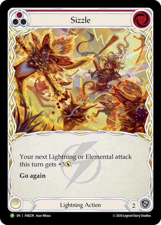Image of Sizzle (Red) [FAB274] (Promo)  Rainbow Foil