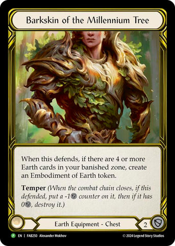 Barkskin of the Millennium Tree (Golden) [FAB250] (Promo)  Cold Foil