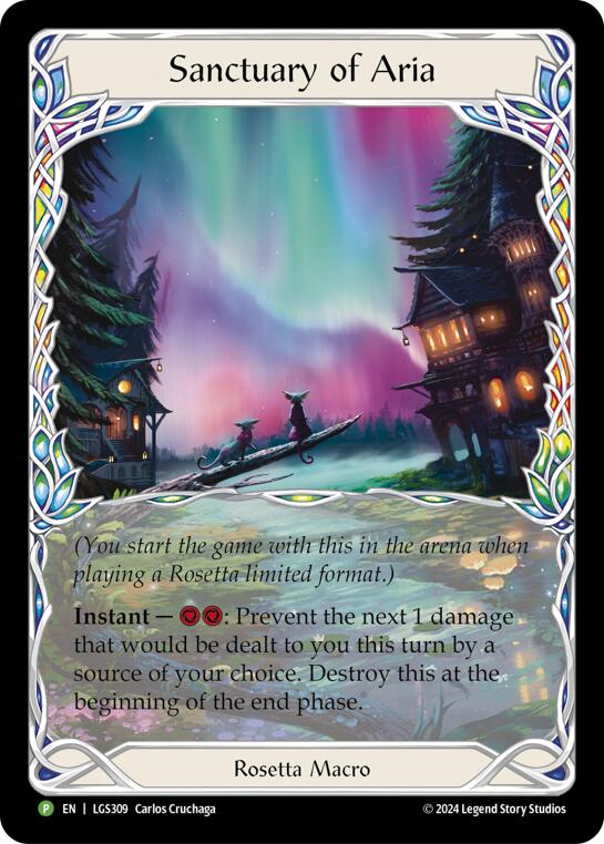 Image of Sanctuary of Aria (Extended Art) [LGS309] (Promo)  Cold Foil