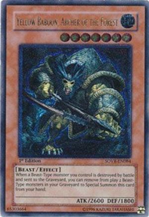 Image of Yellow Baboon, Archer of the Forest [SOVR-EN084] Ultimate Rare