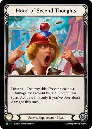 Image of Hood of Second Thoughts - LGS320 [LGS320] (Promo)  Rainbow Foil