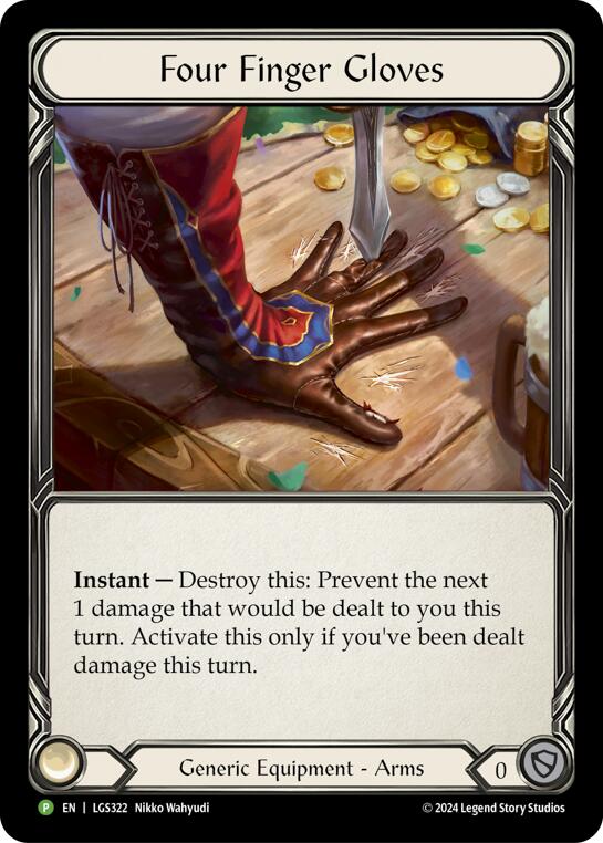 Image of Four Finger Glove - LGS322 [LGS322] (Promo)  Rainbow Foil