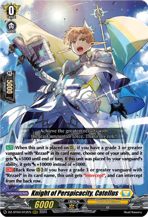 Image of Knight of Perspicacity, Catellus (DZ-BT04/012EN) [Destined Showdown]