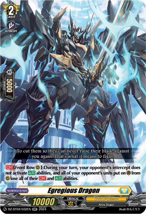 Image of Egregious Dragon (DZ-BT04/032EN) [Destined Showdown]
