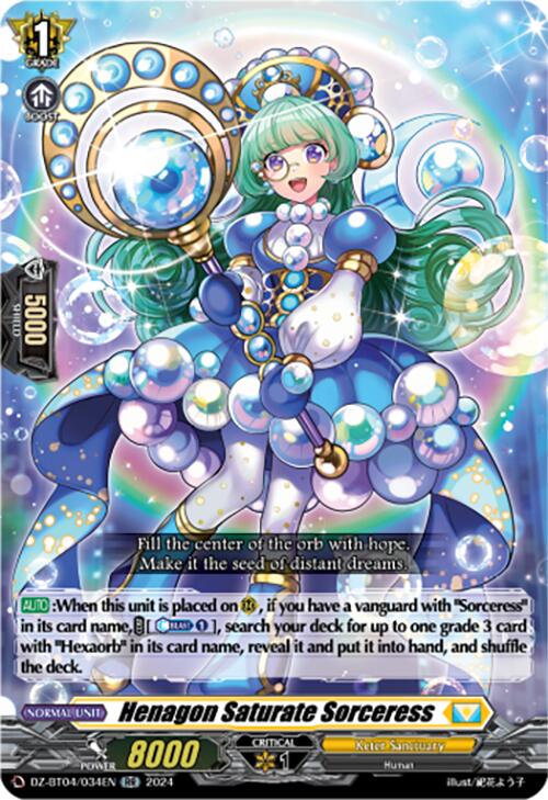 Image of Henagon Saturate Sorceress (DZ-BT04/034EN) [Destined Showdown]