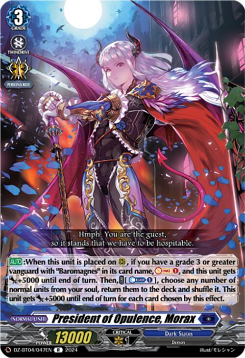 Image of President of Opulence, Morax (DZ-BT04/047EN) [Destined Showdown]