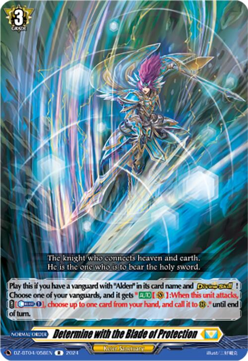 Image of Determine with the Blade of Protection (DZ-BT04/058EN) [Destined Showdown]