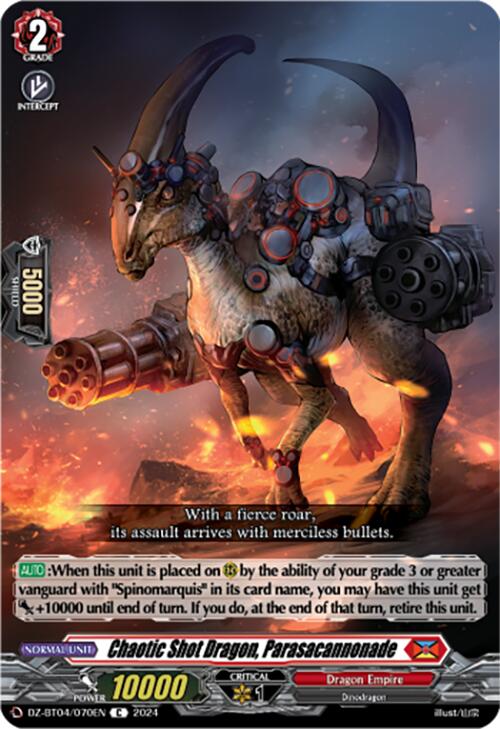 Image of Chaotic Shot Dragon, Parasacannonade (DZ-BT04/070EN) [Destined Showdown]