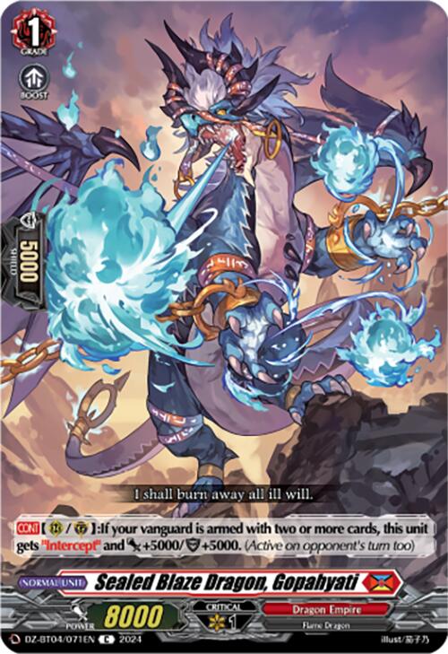 Image of Sealed Blaze Dragon, Gopahyati (DZ-BT04/071EN) [Destined Showdown]
