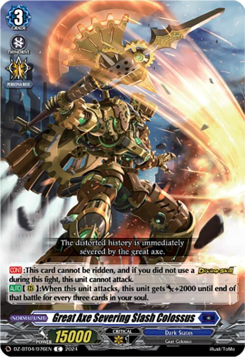 Image of Great Axe Severing Slash Colossus (DZ-BT04/076EN) [Destined Showdown]