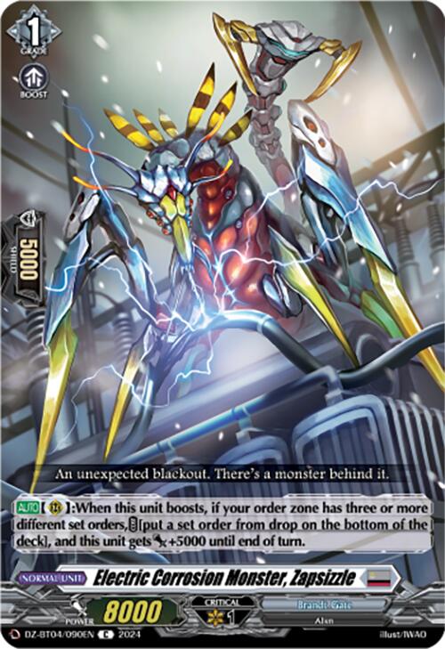 Image of Electric Corrosion Monster, Zapsizzle (DZ-BT04/090EN) [Destined Showdown]