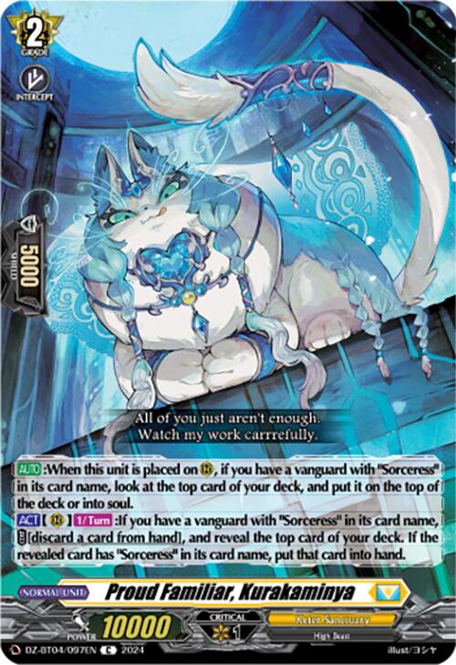 Image of Proud Familiar, Kurakaminya (DZ-BT04/097EN) [Destined Showdown]