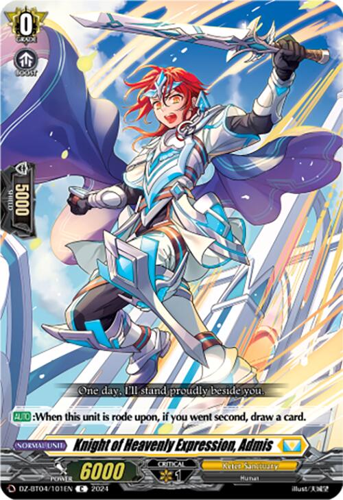 Image of Knight of Heavenly Expression, Admis (DZ-BT04/101EN) [Destined Showdown]