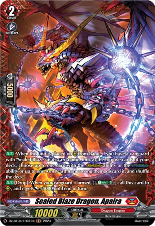 Image of Sealed Blaze Dragon, Apalra (DZ-BT04/FR01EN) [Destined Showdown]