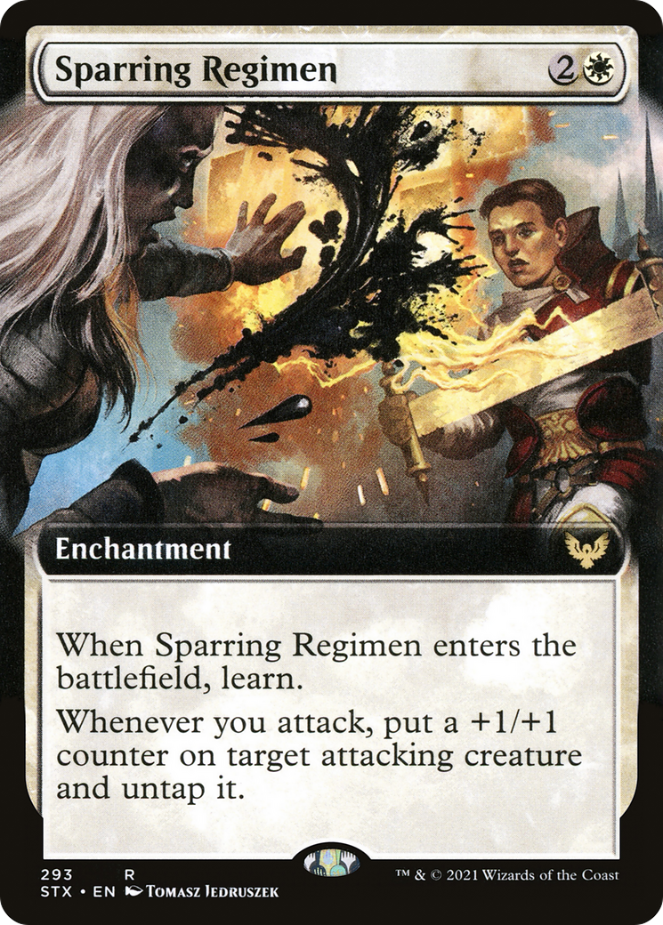 Image of Sparring Regimen (Extended Art) [Strixhaven: School of Mages]
