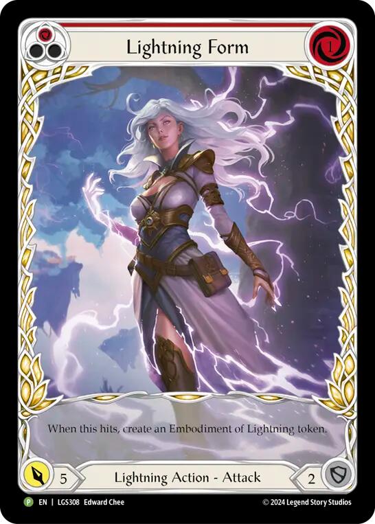 Image of Lightning Form (Red) [LGS308] (Promo)  Rainbow Foil