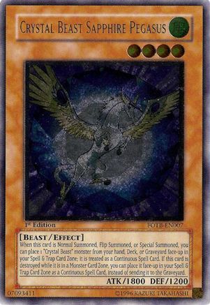 Image of Crystal Beast Sapphire Pegasus [FOTB-EN007] Ultimate Rare