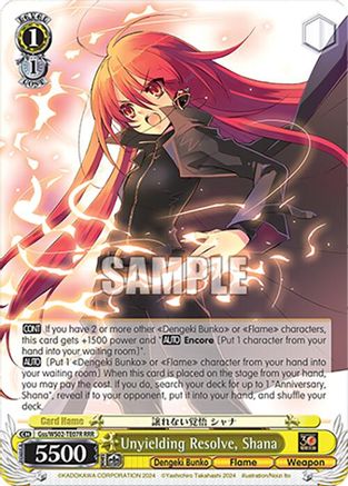 Image of Unyielding Resolve, Shana (Gss/WS02-TE07R RRR) [Dengeki Bunko]
