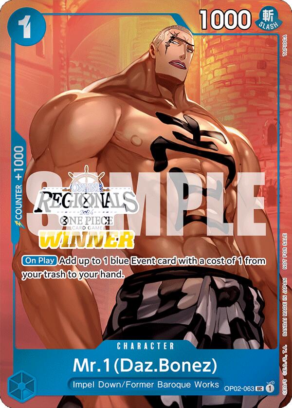 Image of Mr.1 (Daz.Bonez) (Online Regional 2024 Vol. 3) [Winner] [One Piece Promotion Cards]