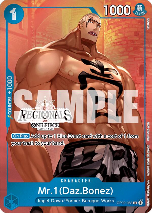 Image of Mr.1 (Daz.Bonez) (Offline Regional 2024 Vol. 3) [One Piece Promotion Cards]