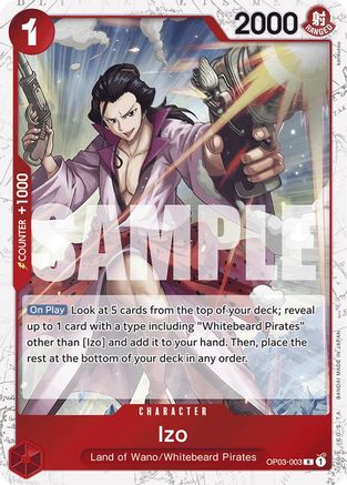 Image of Izo (OP03-003) (Jolly Roger Foil) [Premium Booster -The Best-]