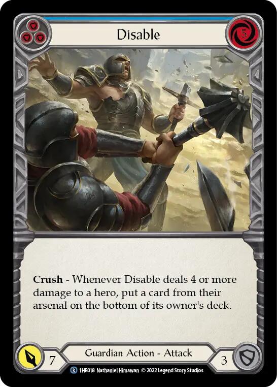 Image of Disable (Blue) [1HB018] (History Pack 1 Bravo Blitz Deck)