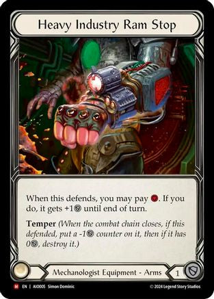 Image of Heavy Industry Ram Stop [AIO005] (Armory Deck: Dash)  Rainbow Foil