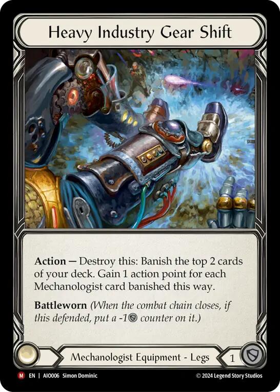 Image of Heavy Industry Gear Shift [AIO006] (Armory Deck: Dash)  Rainbow Foil