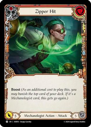 Image of Zipper Hit (Red) [AIO013] (Armory Deck: Dash)