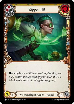 Image of Zipper Hit (Yellow) [AIO019] (Armory Deck: Dash)