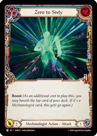 Image of Zero to Sixty (Blue) [AIO023] (Armory Deck: Dash)