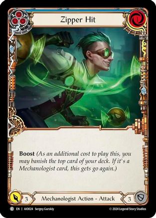 Image of Zipper Hit (Blue) [AIO024] (Armory Deck: Dash)