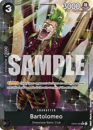 Image of Bartolomeo (OP04-089) (Alternate Art) [Premium Booster -The Best-]